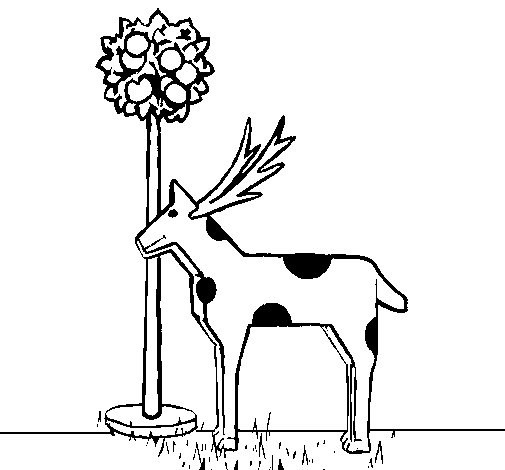 Cardboard cow coloring page