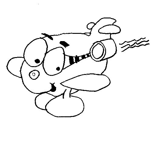 Charlie plane coloring page