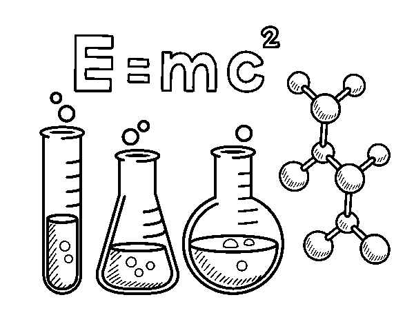 Chemistry class coloring page