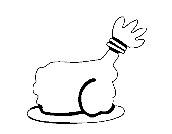 Chicken wing coloring page