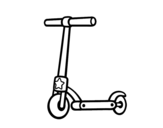 Children's scooter coloring page