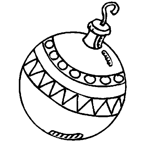 Christmas bauble coloring page