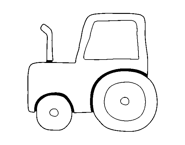 Classic tractor coloring page