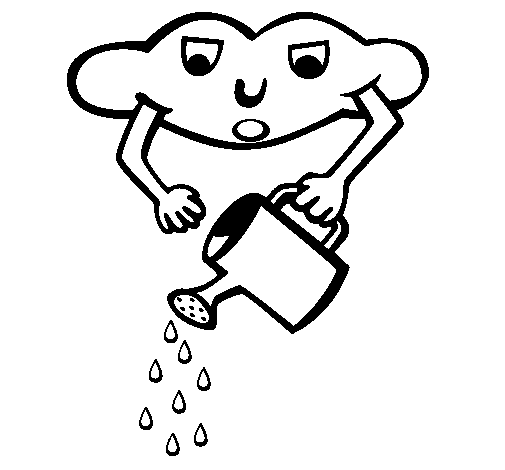 Cloud coloring page