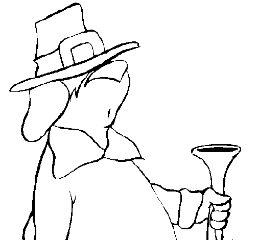 Clumsy pilgrim coloring page