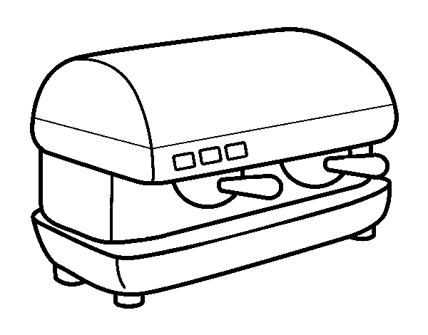 Coffee machine coloring page