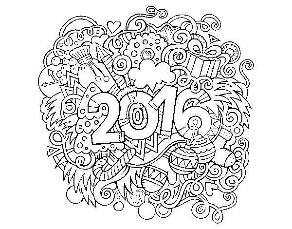 Collage 2016 coloring page