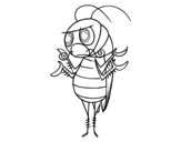 Common cockroach coloring page