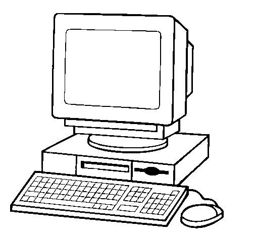 Computer 2 coloring page