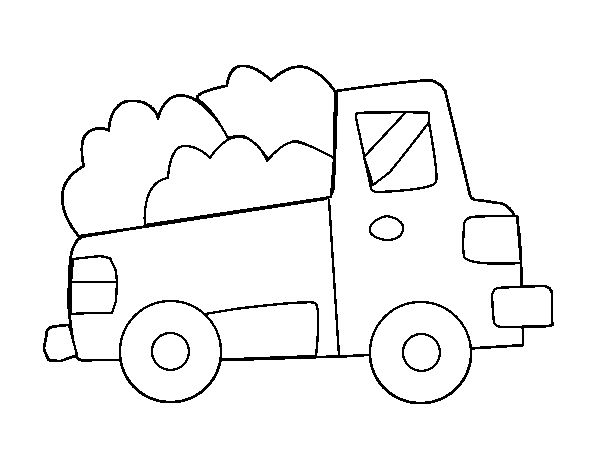 Construction pick-up truck coloring page