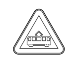 Crossing Tram coloring page