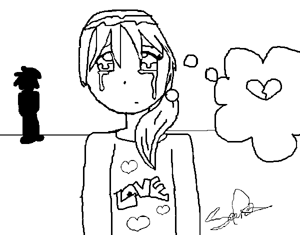 crying anime coloring pages