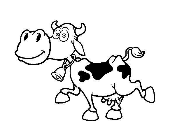 Dairy cow 1 coloring page