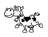 Dairy cow 1 coloring page