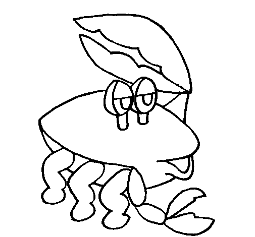 Dancing crab coloring page