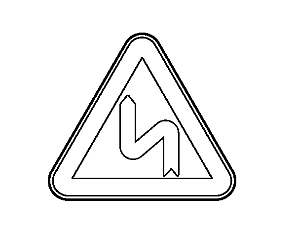 dangerous curves to the left coloring page