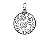 Decorated Christmas tree ball coloring page