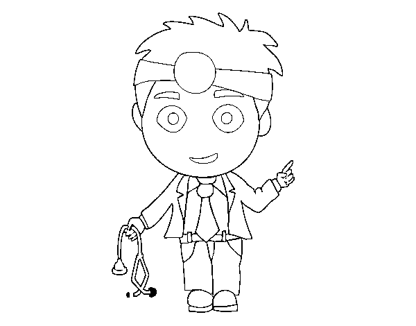 Doctor coloring page