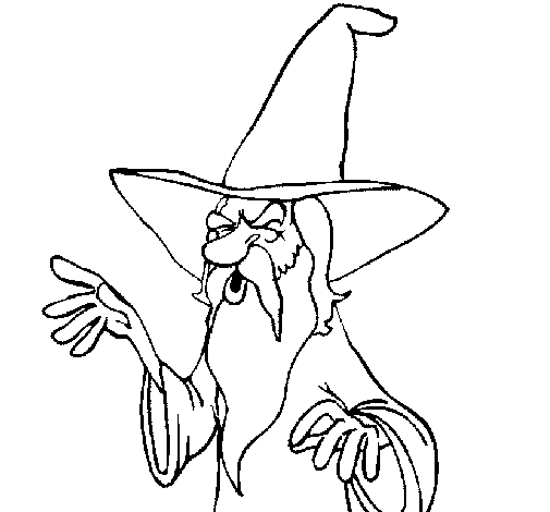 Druid coloring page