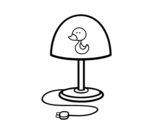 Ducking lamp coloring page