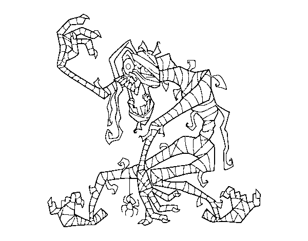 Evil Mummy coloring page