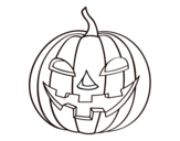 Evil pumpkin coloring page