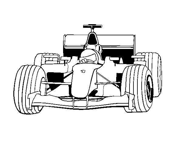 F1 car coloring page