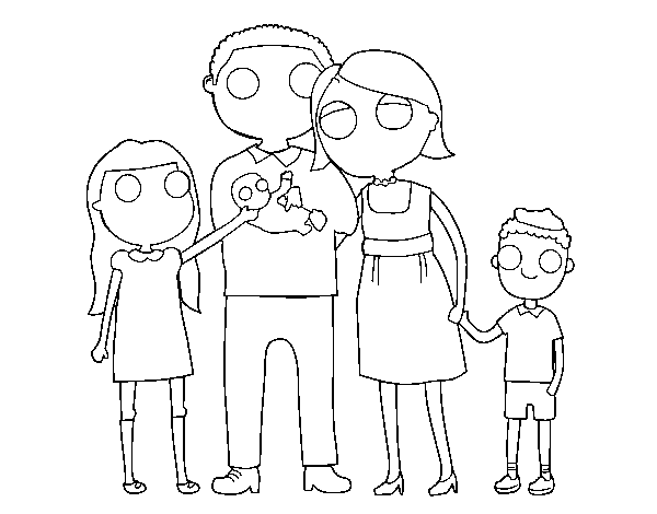 Family together coloring page