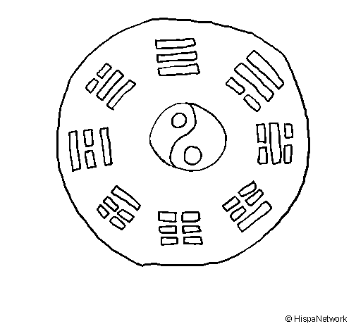 Feng shui coloring page