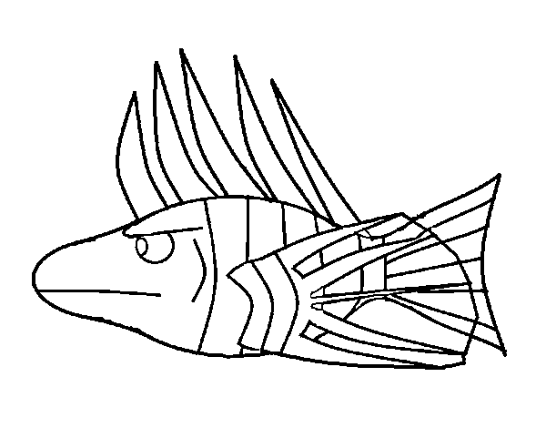 Fish-Lion coloring page