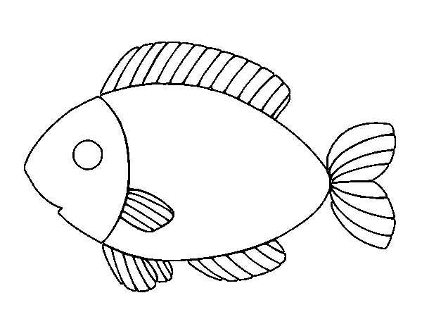 Fish to eat coloring page