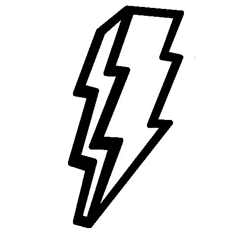 Flash of lightning coloring page