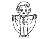 Friendly vampire  coloring page