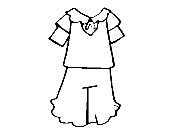 Girl school uniform coloring page