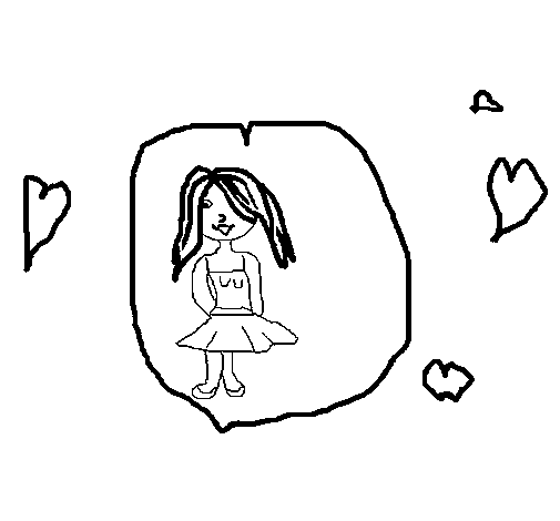 Girl VI coloring page