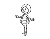 Dibujo de Girl with short dress