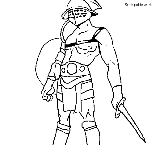 Gladiator coloring page