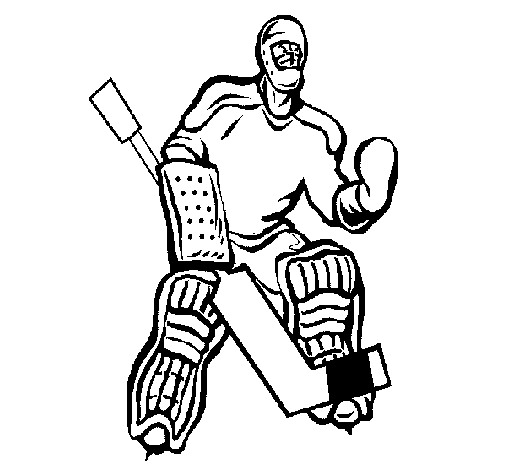 Goaltender coloring page