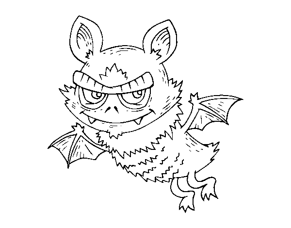 Halloween bat coloring page