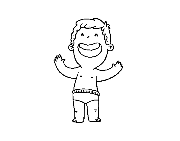 Happy Boy coloring page