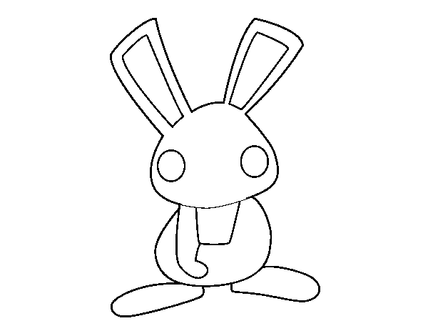 Happy bunny coloring page