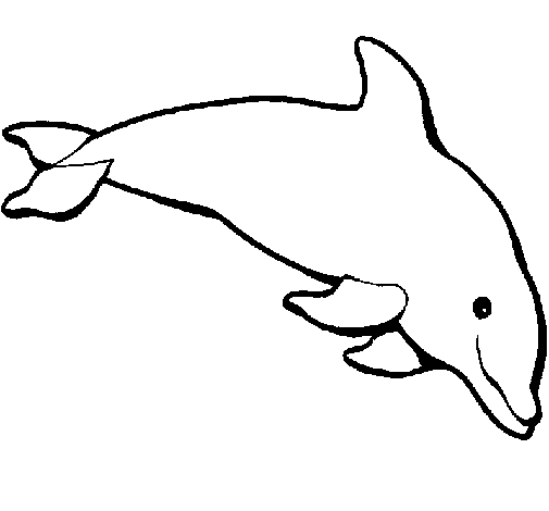 Happy dolphin coloring page