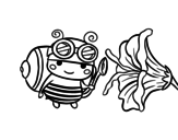 Harvest bee coloring page
