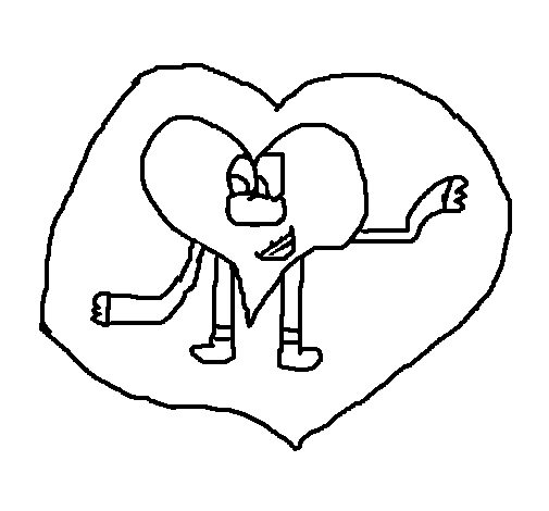 Heart 8 coloring page