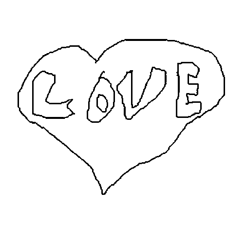 Heart III coloring page