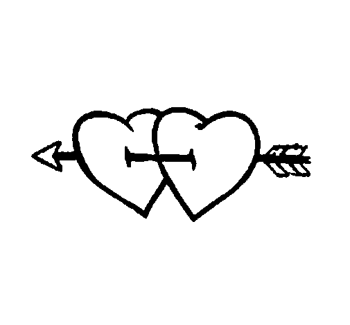 Hearts 3 coloring page