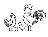 Dibujo de Hen family