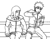 Dibujo de Hinata and Naruto