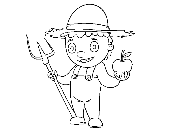 Horticulturist coloring page