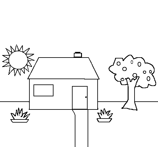 House V coloring page